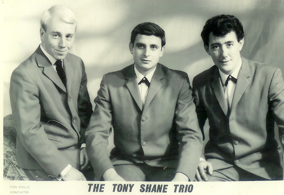 John (left) with the Doncaster band 'The Tony Shane Trio' circa 1965