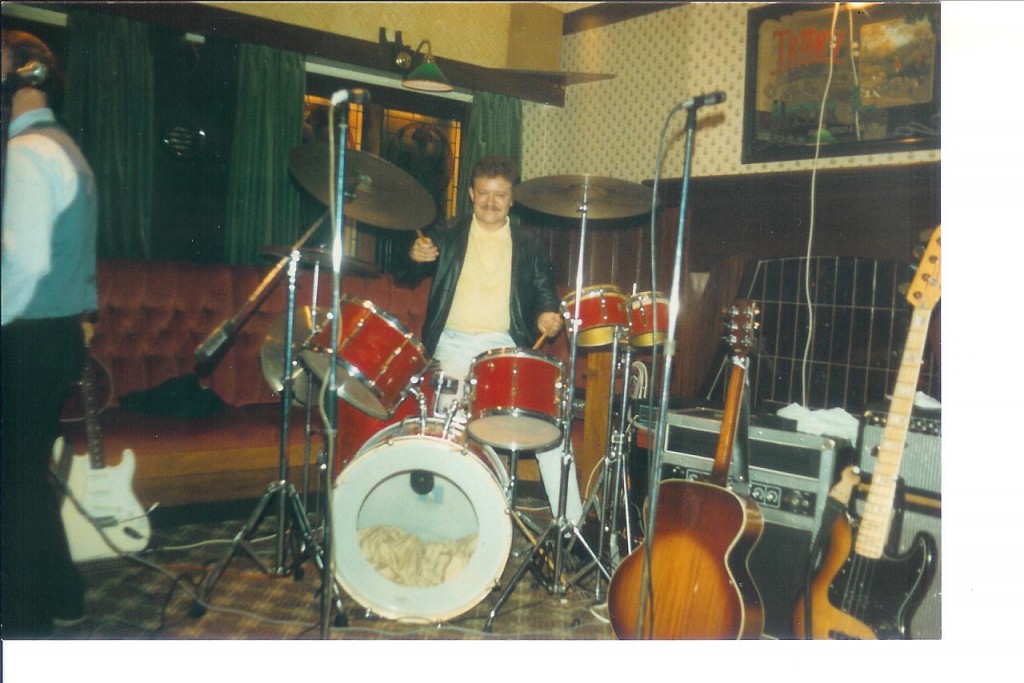 Former SM drummer Ernie. He played with us in the late 1980s and early '90s. This picture was taken at The Rising Sun at Whitwood.